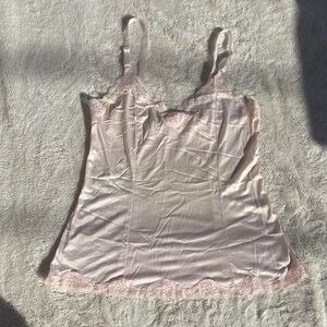 Vintage Hanna Pink Lingerie Lace Camisole – Size Medium | Whimsy Soft Glam |